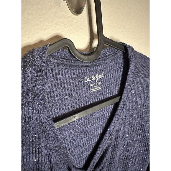 Cat & Jack blue Dress girls tulle And Cotton Size XL 14/16 Navy Blue - Picture 2 of 3